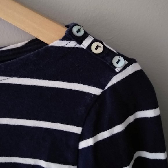 H&M Navy/White Striped Shirt, Size Medium - Picture 2 of 5